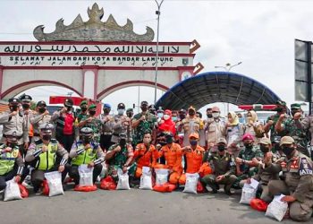 Posko Mudik Lebaran Bandar Lampung Terima Bantuan Sembako Gratis